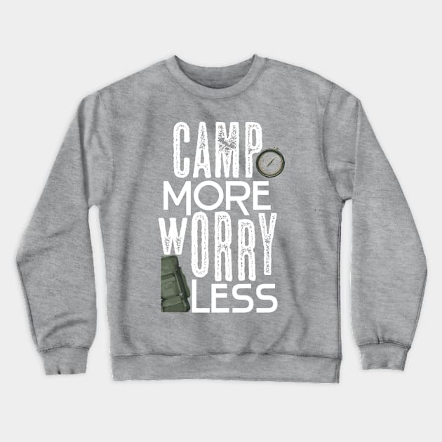 Worry Camper Crewneck Sweatshirt by TeePixelate